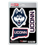 UConn Huskies 3 Piece Decal Sticker Set