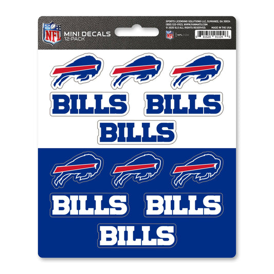 Buffalo Bills 12 Count Mini Decal Sticker Pack - Buffalo Bills