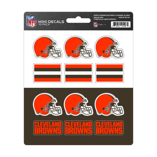 Cleveland Browns 12 Count Mini Decal Sticker Pack - Cleveland Browns