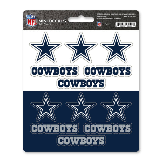 Dallas Cowboys 12 Count Mini Decal Sticker Pack - Dallas Cowboys