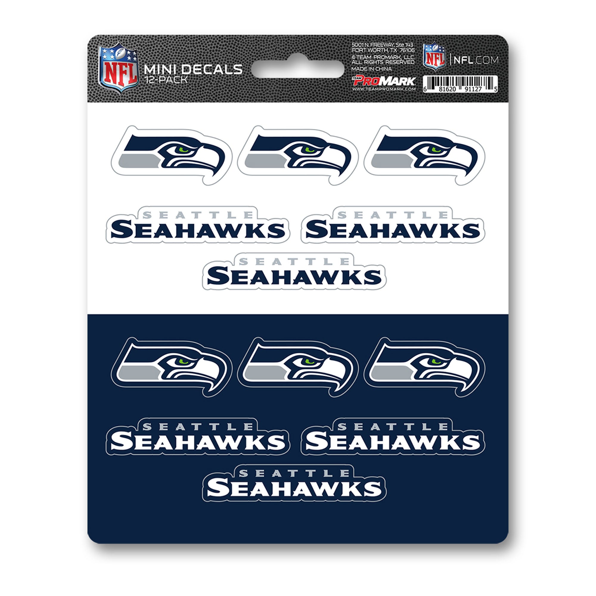 Seattle Seahawks 12 Count Mini Decal Sticker Pack