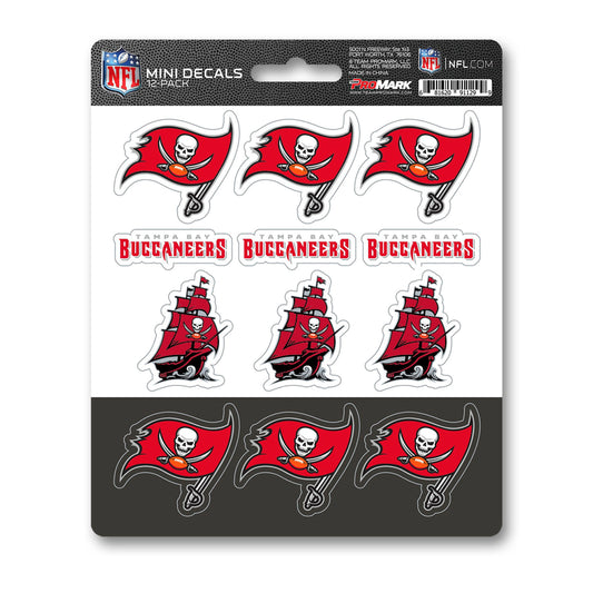 Tampa Bay Buccaneers 12 Count Mini Decal Sticker Pack