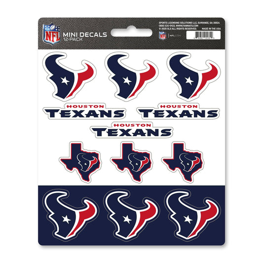 Houston Texans 12 Count Mini Decal Sticker Pack - Houston Texans