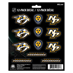 Nashville Predators 12 Count Mini Decal Sticker Pack