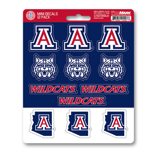 Arizona Wildcats 12 Count Mini Decal Sticker Pack