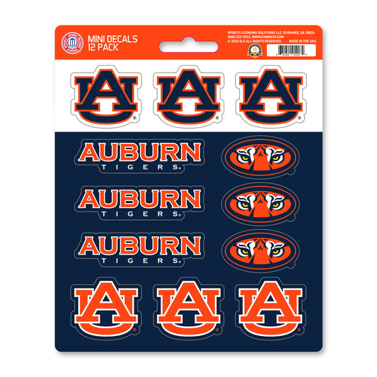 Auburn Tigers 12 Count Mini Decal Sticker Pack