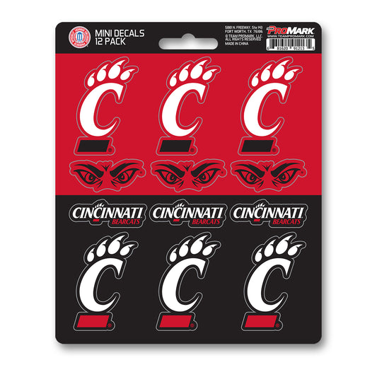 Cincinnati Bearcats 12 Count Mini Decal Sticker Pack