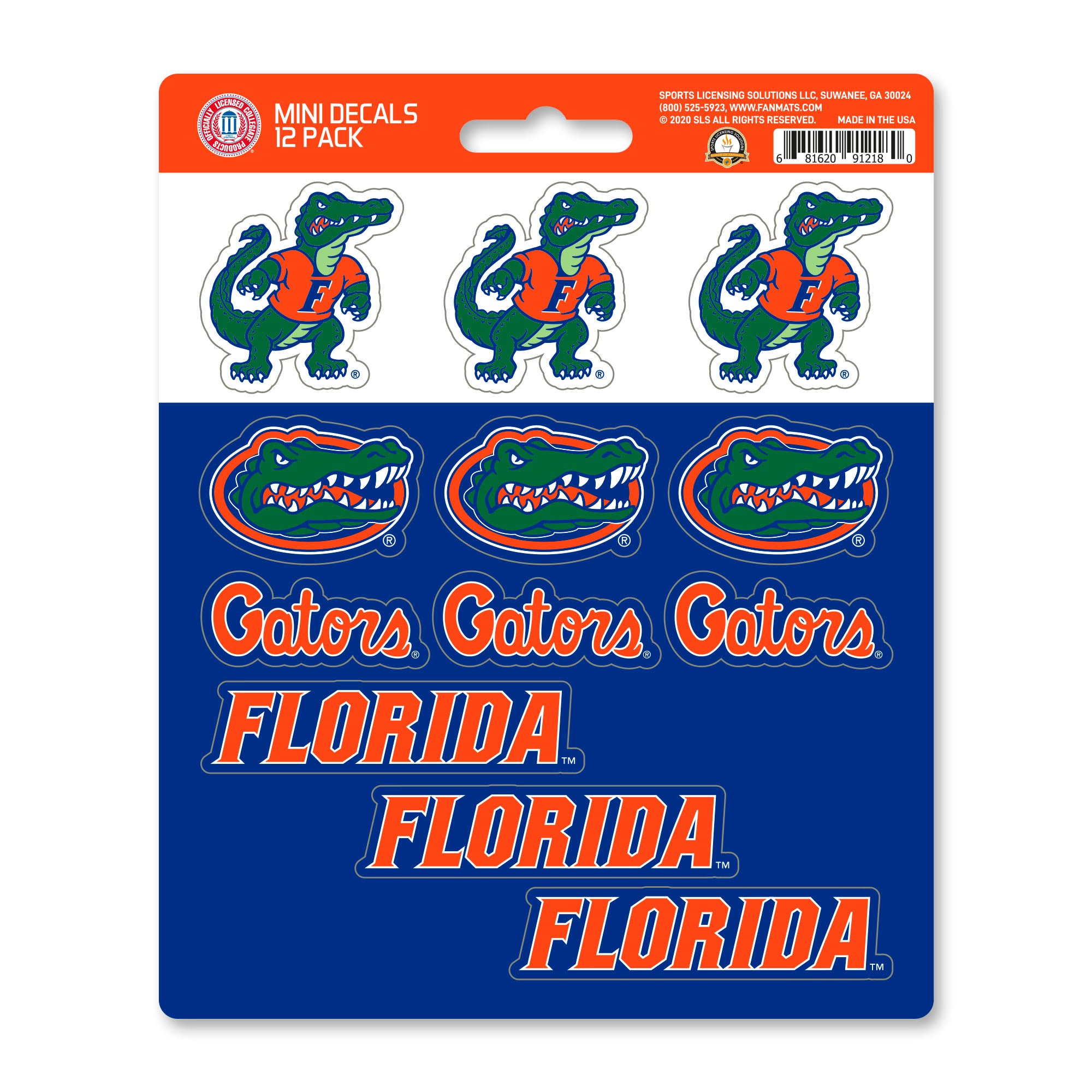 Florida Gators 12 Count Mini Decal Sticker Pack