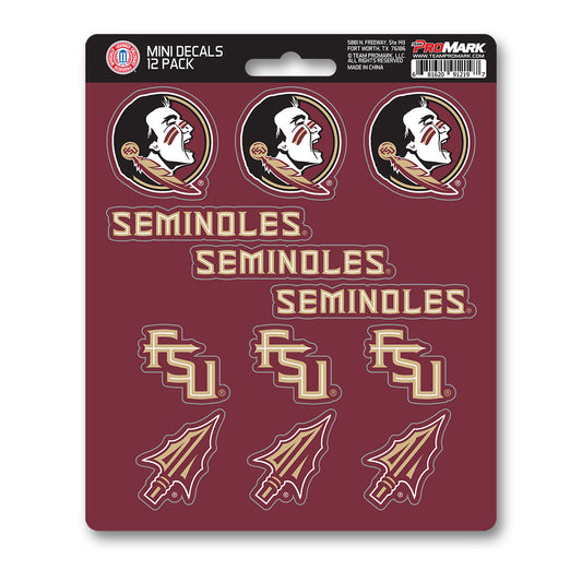 Florida State Seminoles 12 Count Mini Decal Sticker Pack