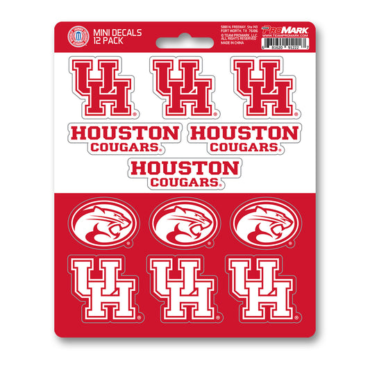 Houston Cougars 12 Count Mini Decal Sticker Pack