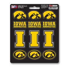 Iowa Hawkeyes 12 Count Mini Decal Sticker Pack