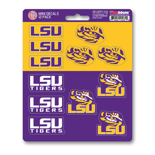 LSU Tigers 12 Count Mini Decal Sticker Pack