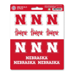 Nebraska Cornhuskers 12 Count Mini Decal Sticker Pack