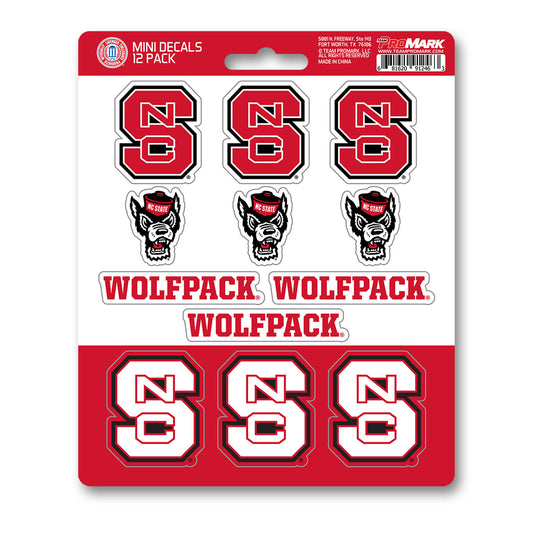 NC State Wolfpack 12 Count Mini Decal Sticker Pack