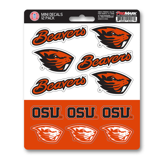 Oregon State Beavers 12 Count Mini Decal Sticker Pack