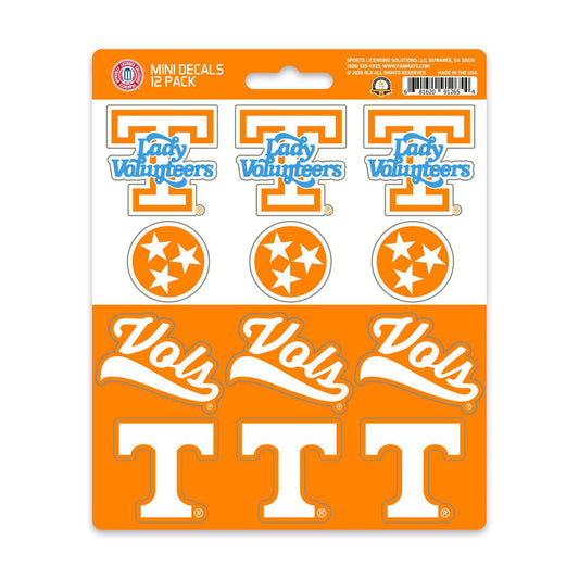 Tennessee Volunteers 12 Count Mini Decal Sticker Pack