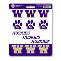 Washington Huskies 12 Count Mini Decal Sticker Pack