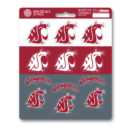 Washington State Cougars 12 Count Mini Decal Sticker Pack