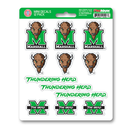 Marshall Thundering Herd 12 Count Mini Decal Sticker Pack