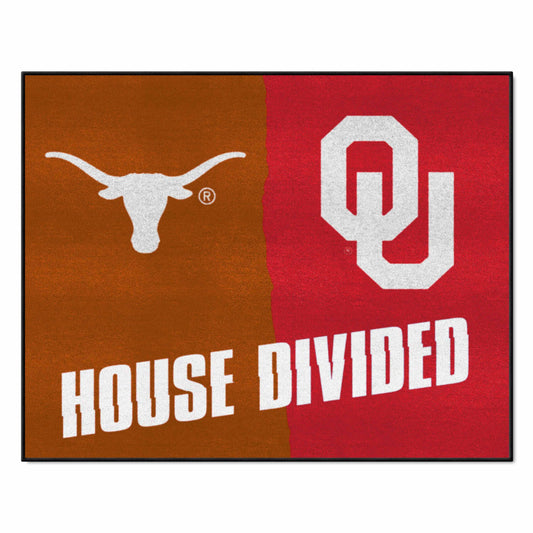 House Divided - Texas / Oklahoma House Divided House Divided Rug - 34 in. x 42.5 in. - House Divided - Texas / Oklahoma