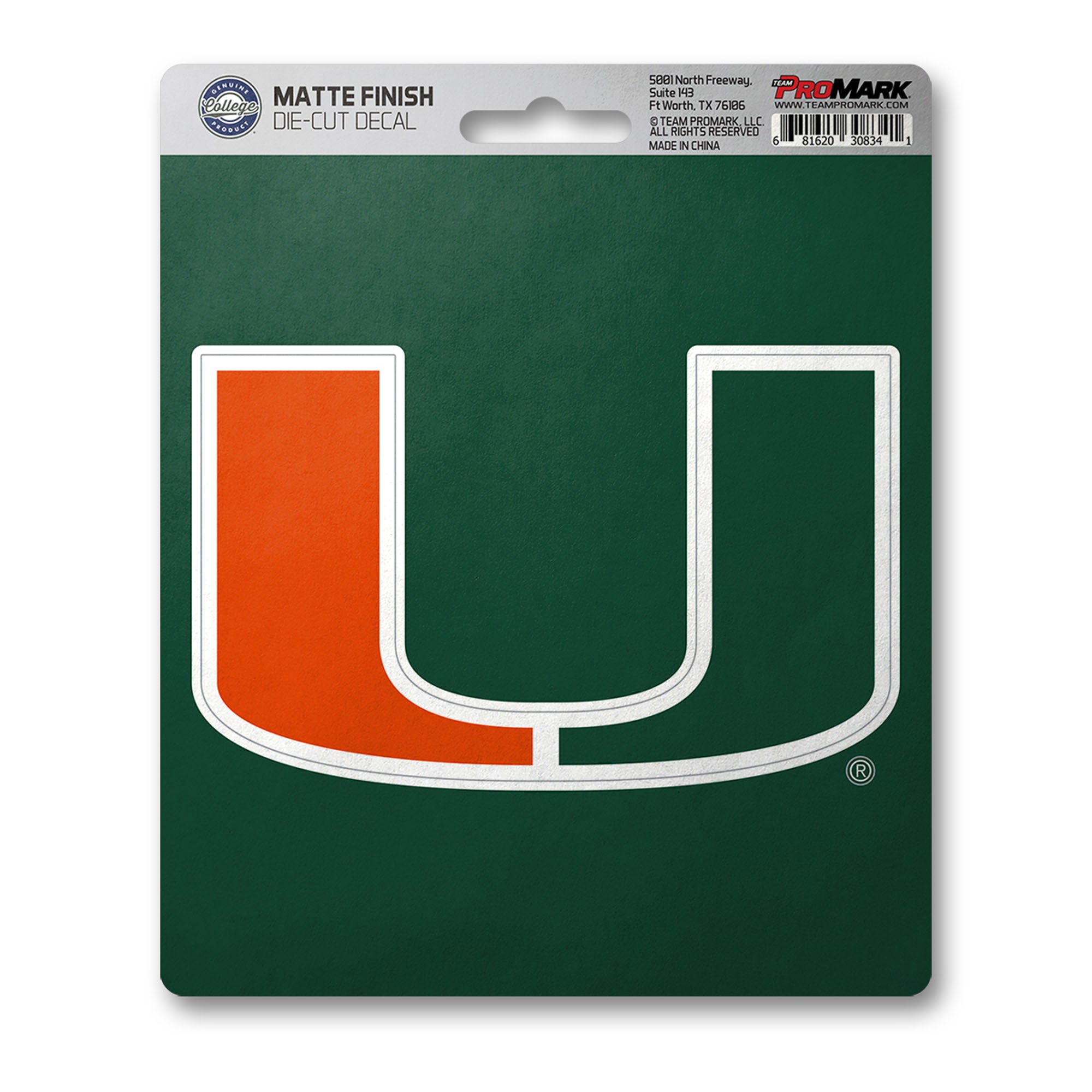 Miami Hurricanes Matte Decal Sticker