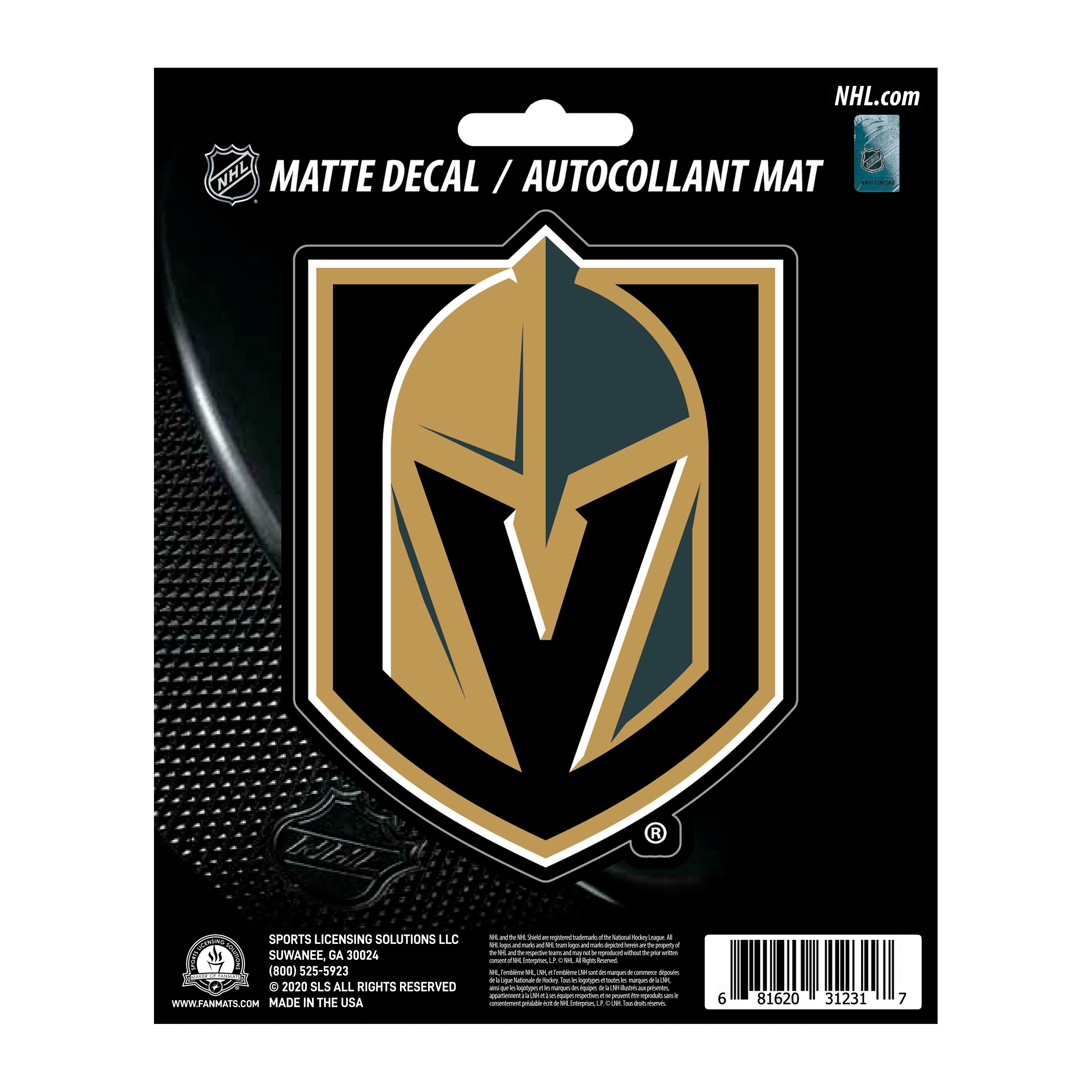 Vegas Golden Knights Matte Decal Sticker