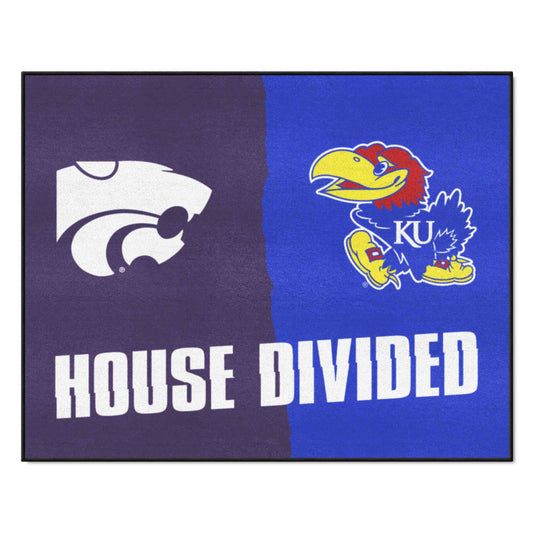 House Divided - Kansas / Kansas State House Divided House Divided Rug - 34 in. x 42.5 in. - House Divided - Kansas / Kansas State