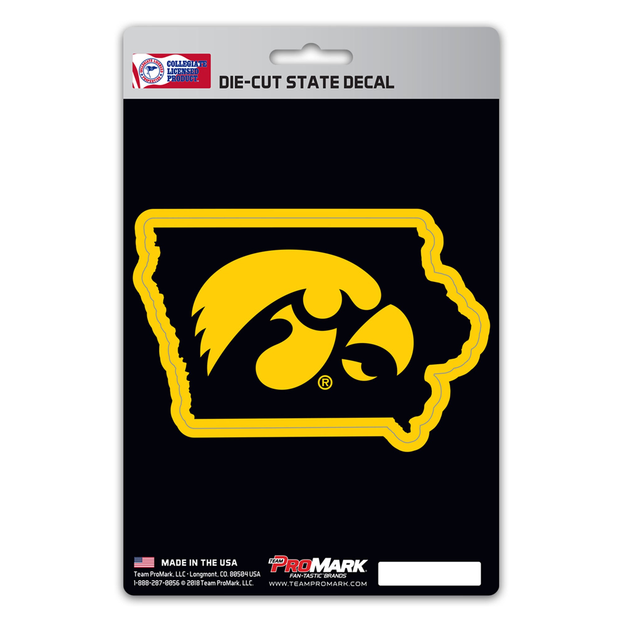 Iowa Hawkeyes Team State Shape Decal Sticker