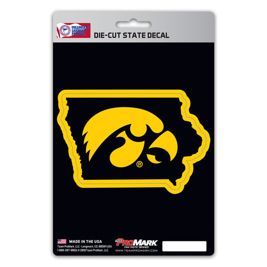 Iowa Hawkeyes Team State Shape Decal Sticker