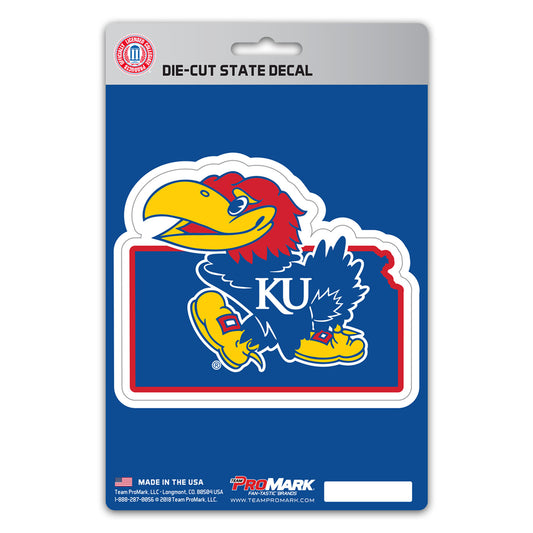 Kansas Jayhawks Team State Shape Decal Sticker