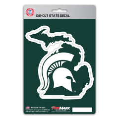 Michigan State Spartans Team State Shape Decal Sticker