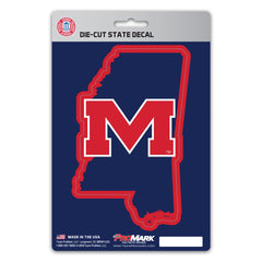 Ole Miss Rebels Team State Shape Decal Sticker - Ole Miss