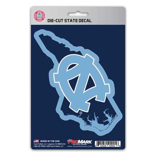 North Carolina Tar Heels Team State Shape Decal Sticker