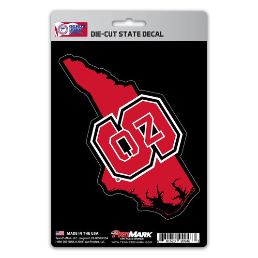 NC State Wolfpack Team State Shape Decal Sticker - NC State