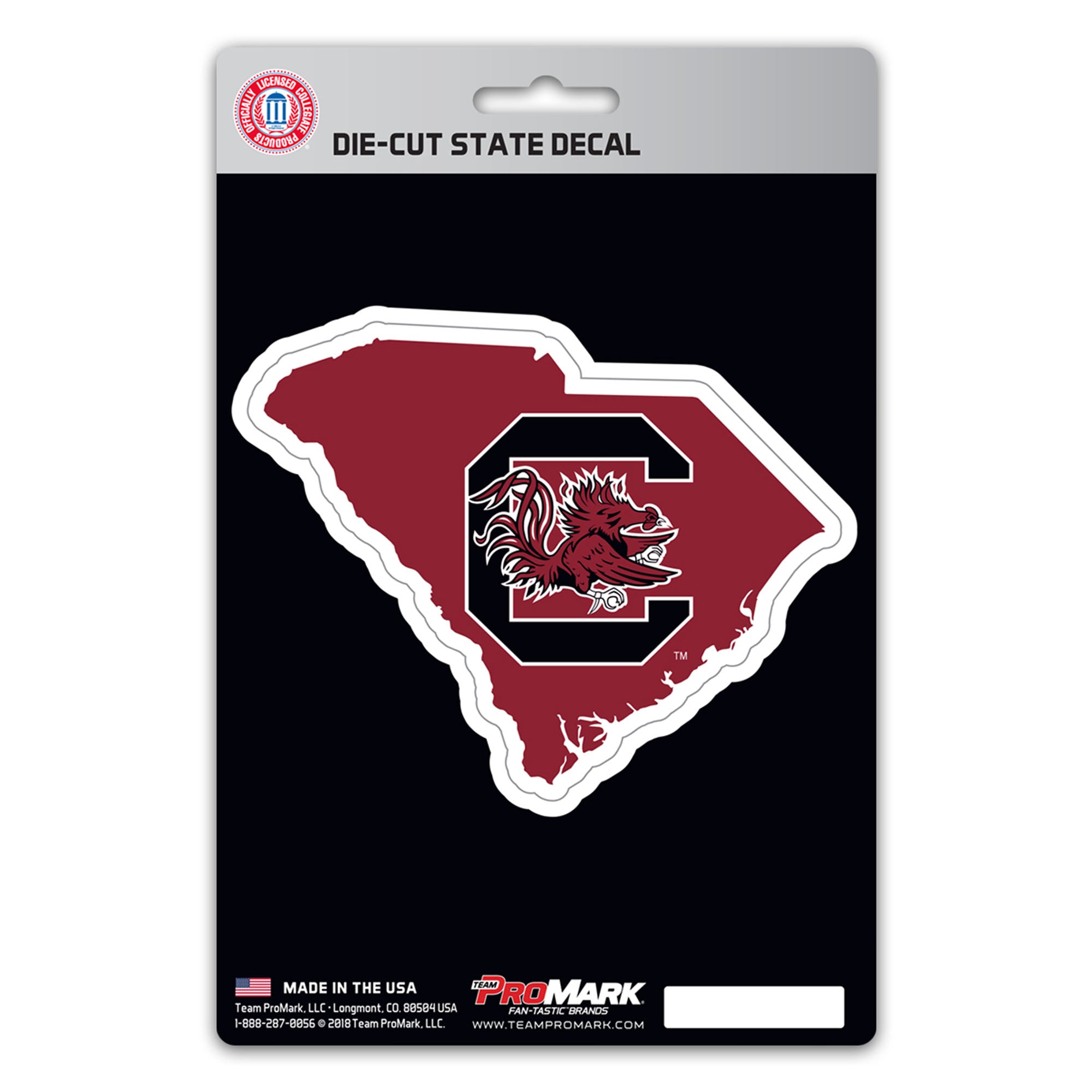 South Carolina Gamecocks Team State Shape Decal Sticker