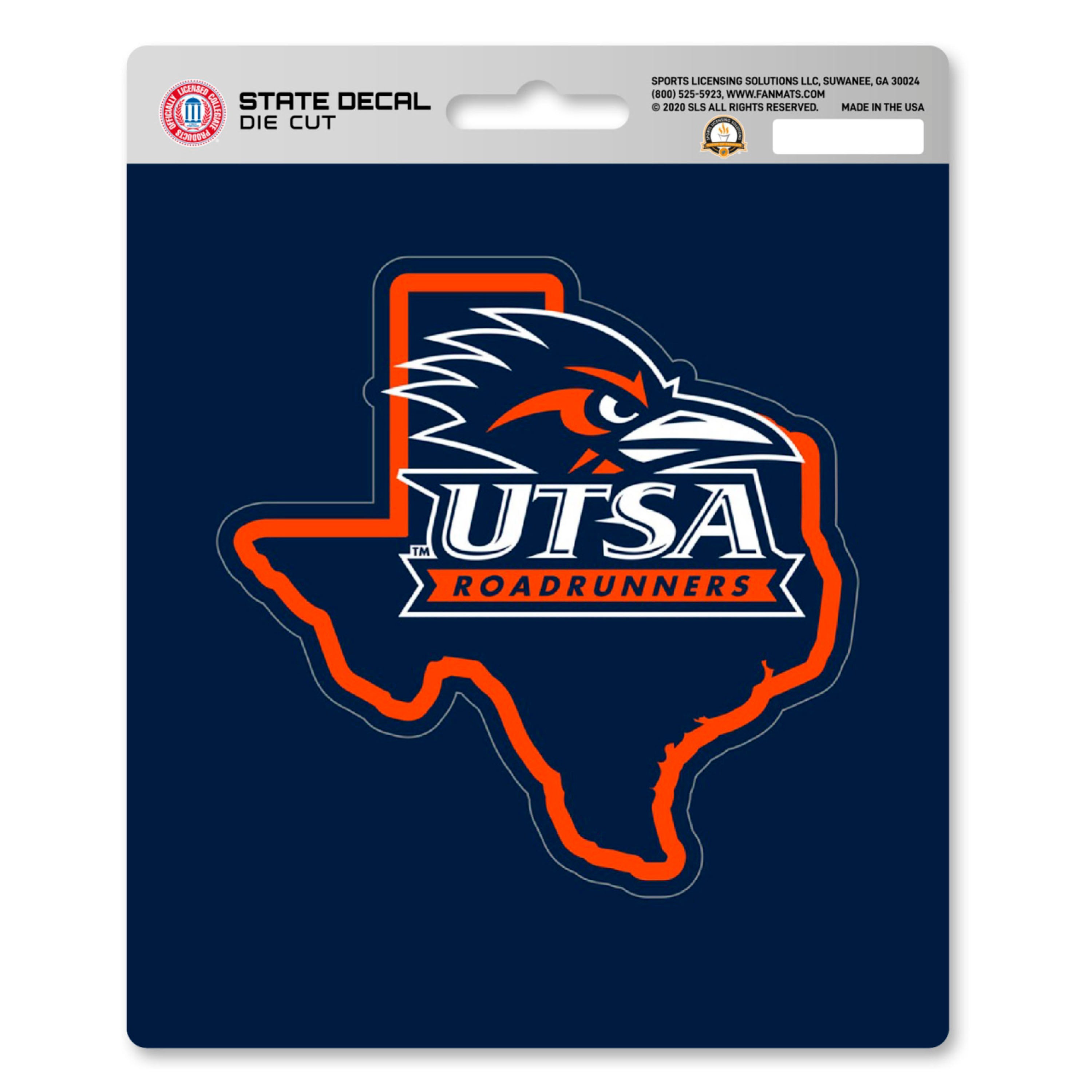 UTSA Roadrunners Team State Shape Decal Sticker