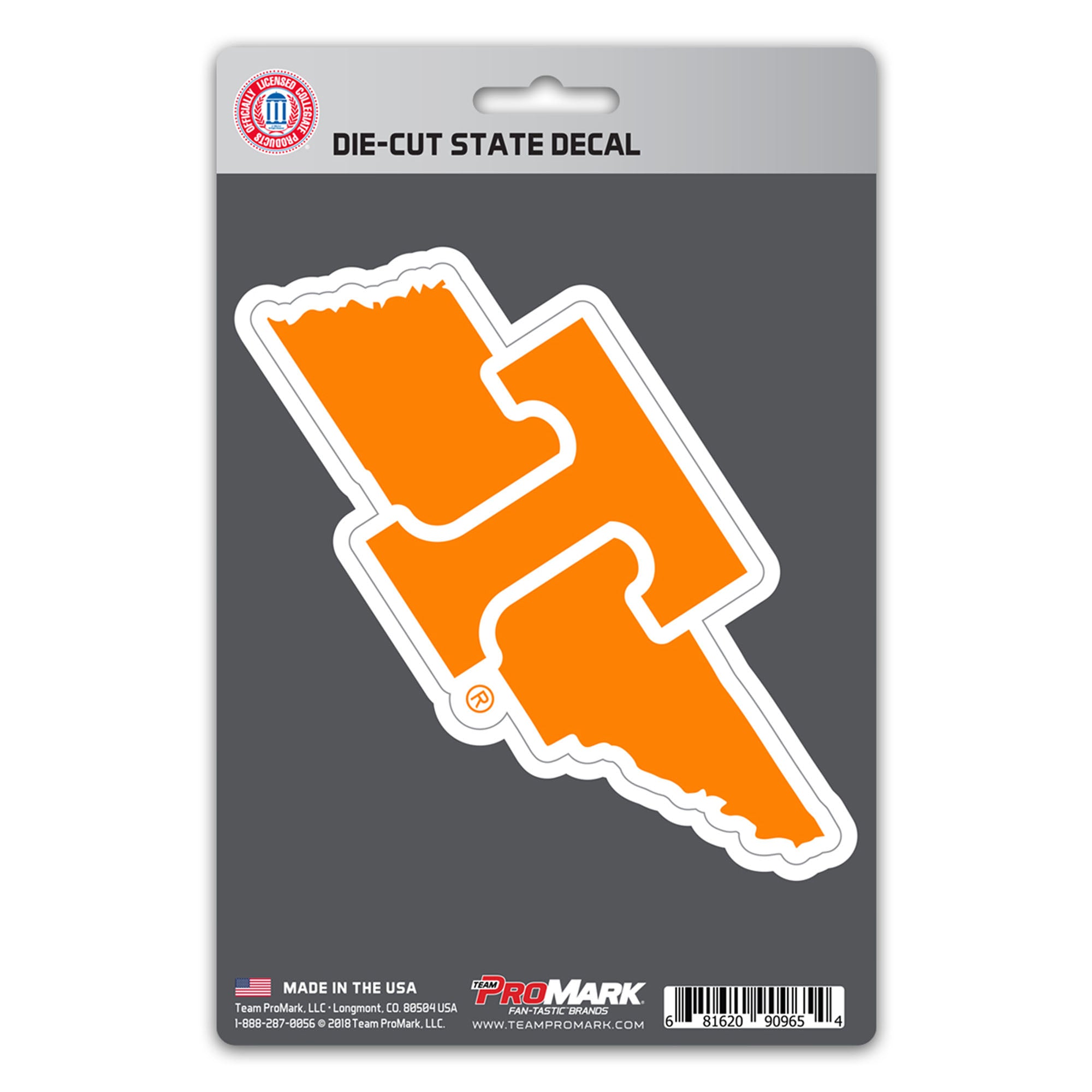 Tennessee Volunteers Team State Shape Decal Sticker