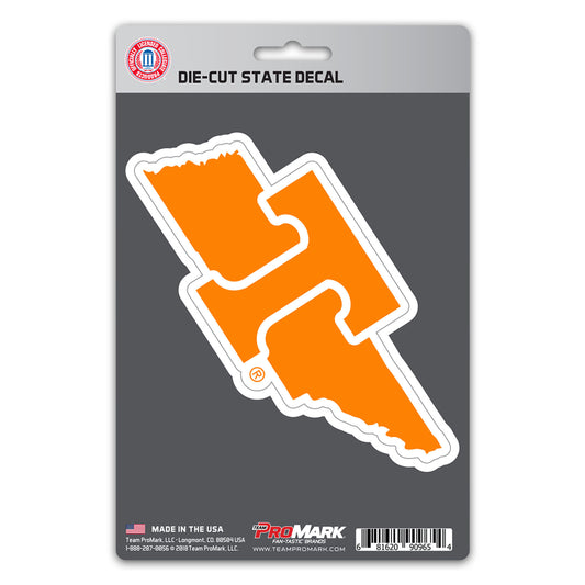 Tennessee Volunteers Team State Shape Decal Sticker