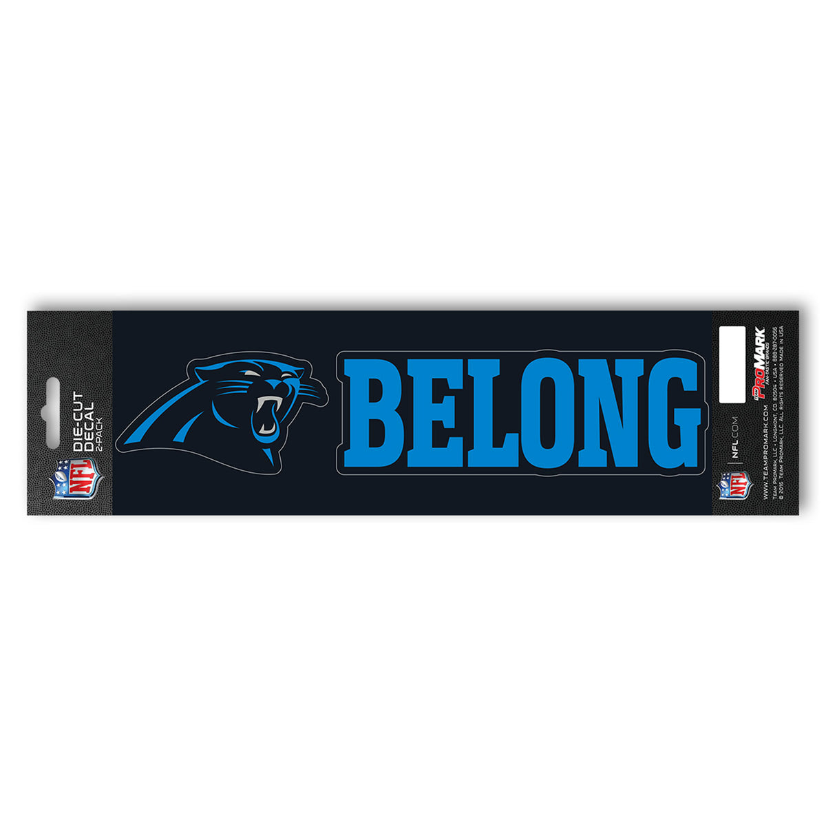 Carolina Panthers 2 Piece Team Slogan Decal Sticker Set