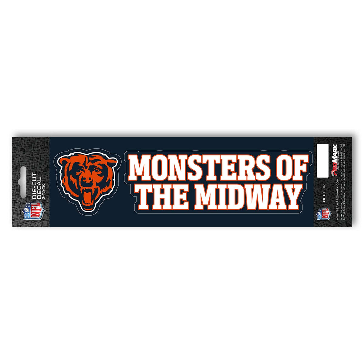 Chicago Bears 2 Piece Team Slogan Decal Sticker Set - Chicago Bears