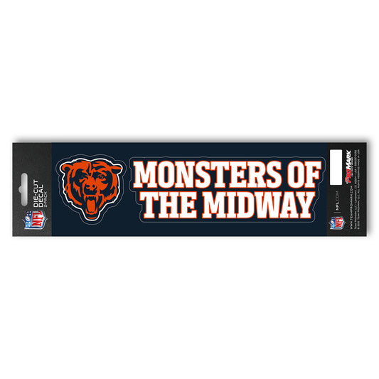 Chicago Bears 2 Piece Team Slogan Decal Sticker Set