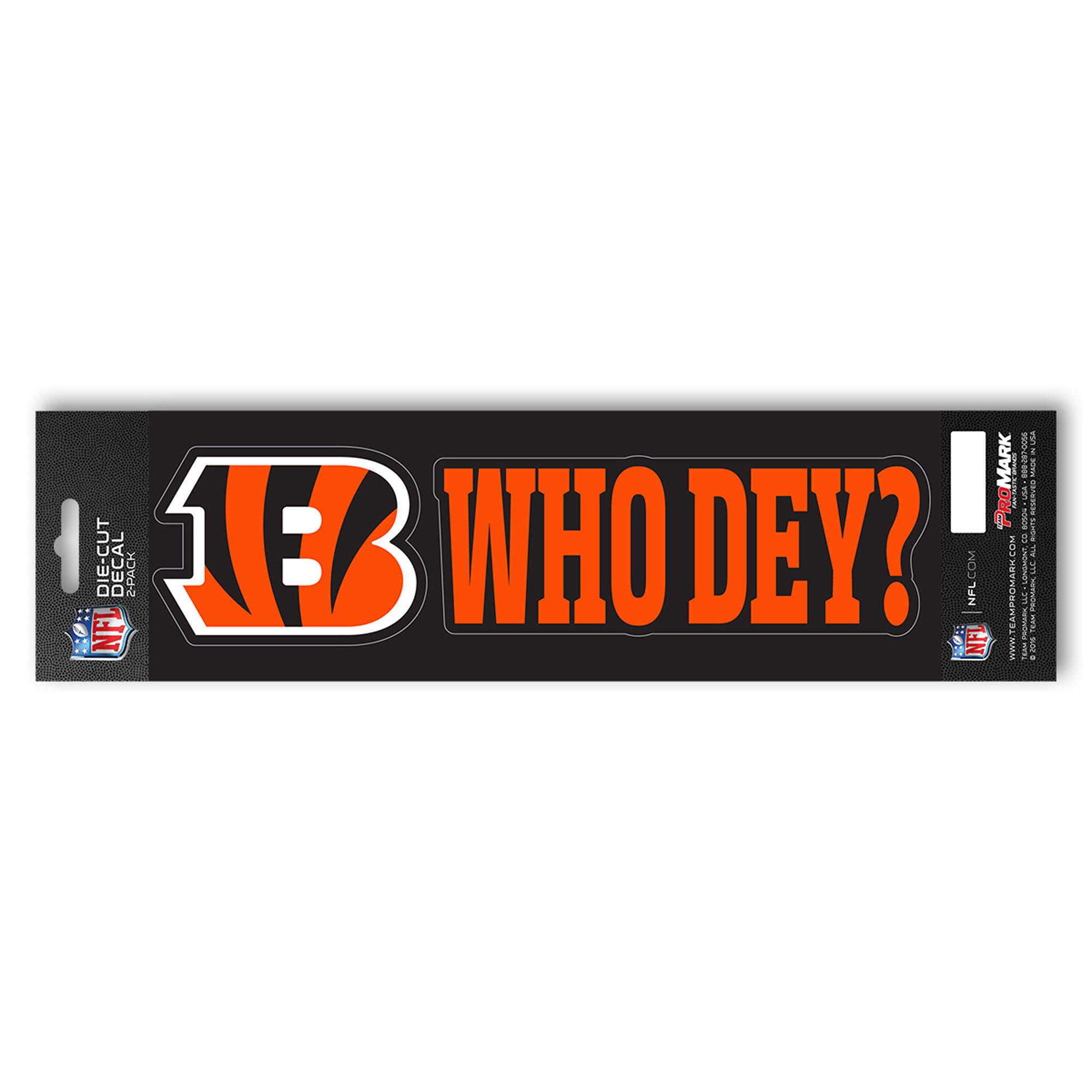 Cincinnati Bengals 2 Piece Team Slogan Decal Sticker Set