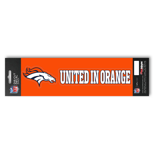 Denver Broncos 2 Piece Team Slogan Decal Sticker Set