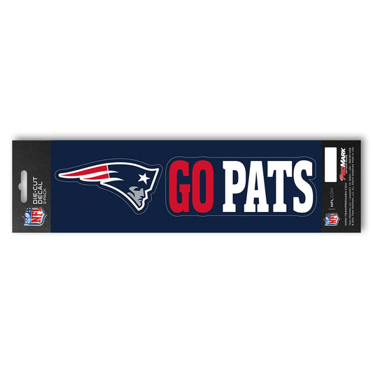 New England Patriots 2 Piece Team Slogan Decal Sticker Set - New England Patriots