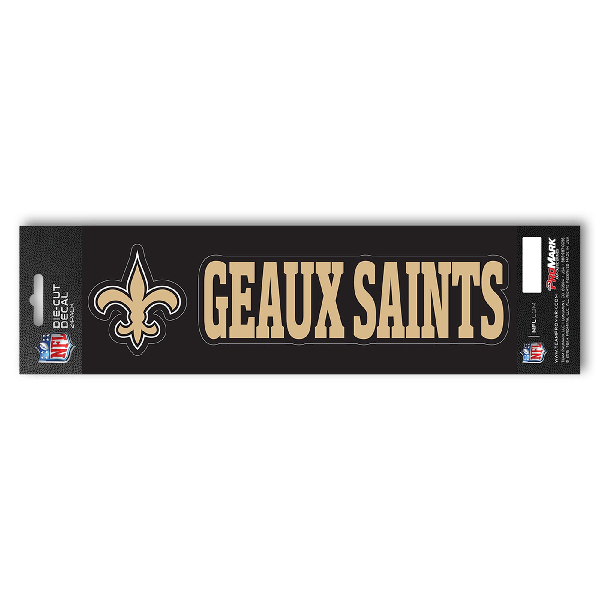 New Orleans Saints 2 Piece Team Slogan Decal Sticker Set