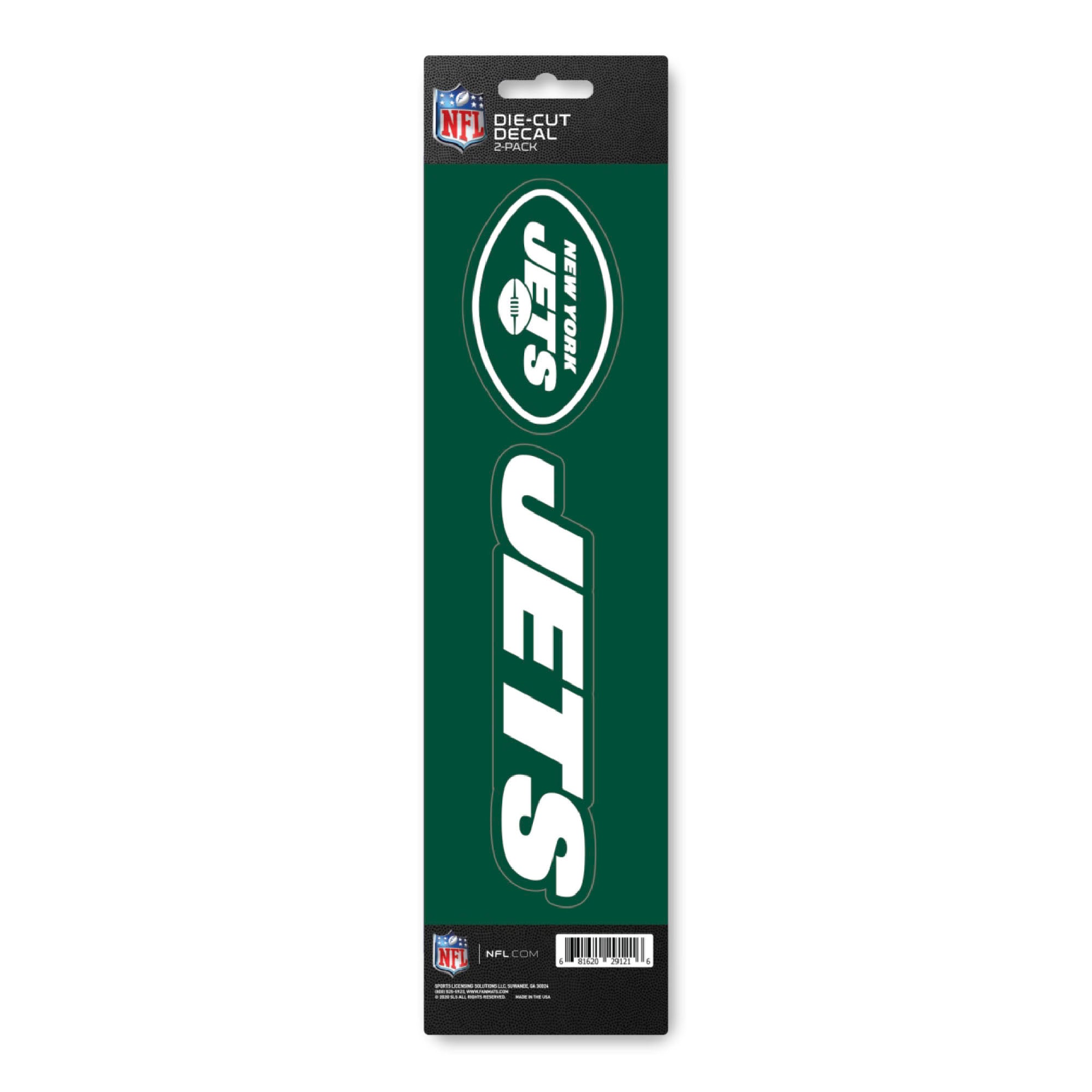 New York Jets 2 Piece Team Slogan Decal Sticker Set