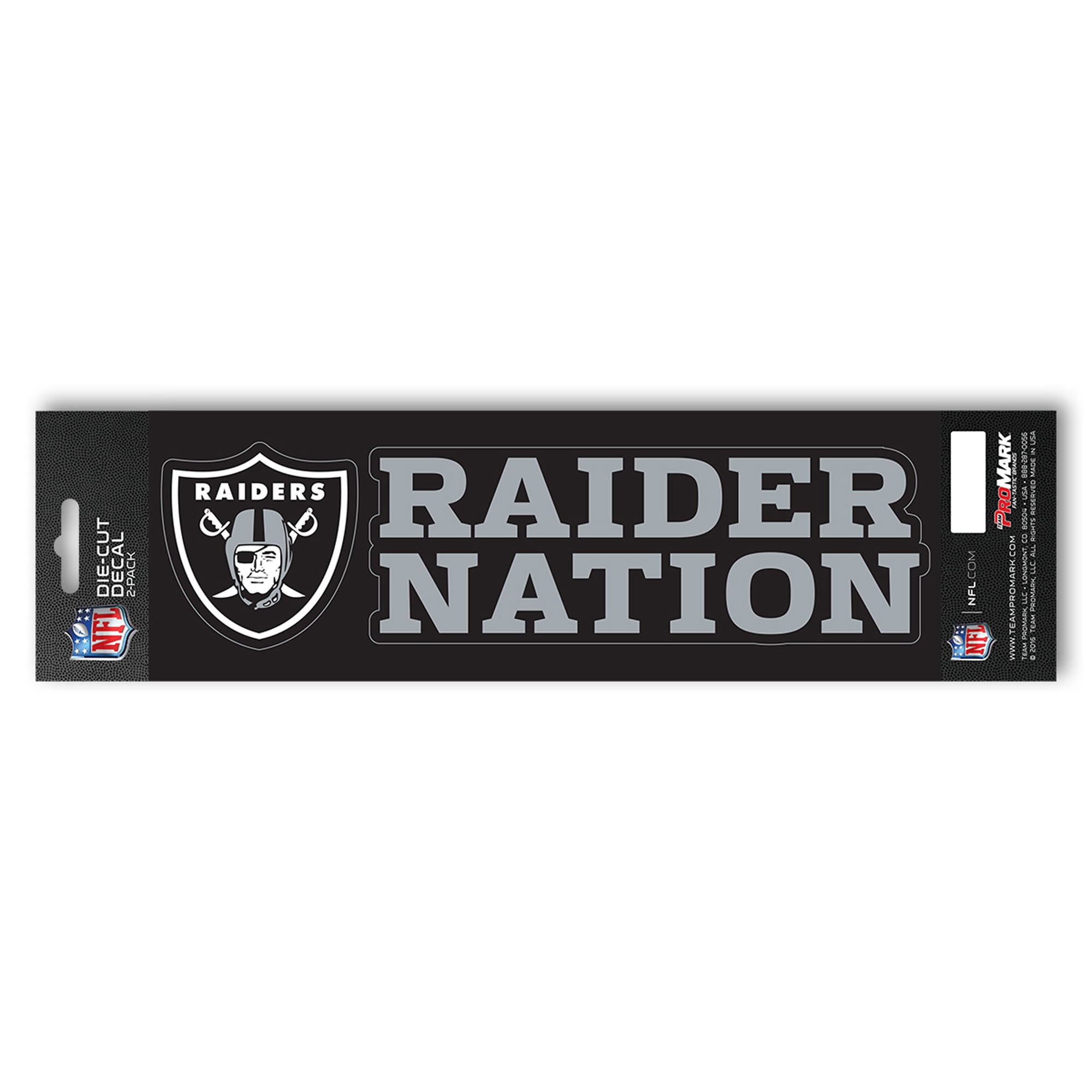 Las Vegas Raiders 2 Piece Team Slogan Decal Sticker Set