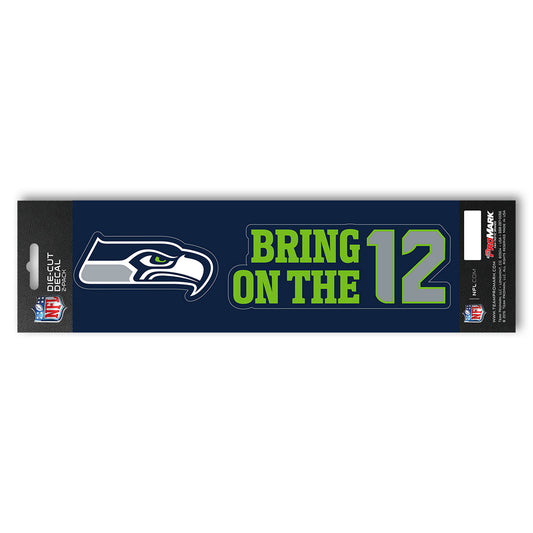 Seattle Seahawks 2 Piece Team Slogan Decal Sticker Set