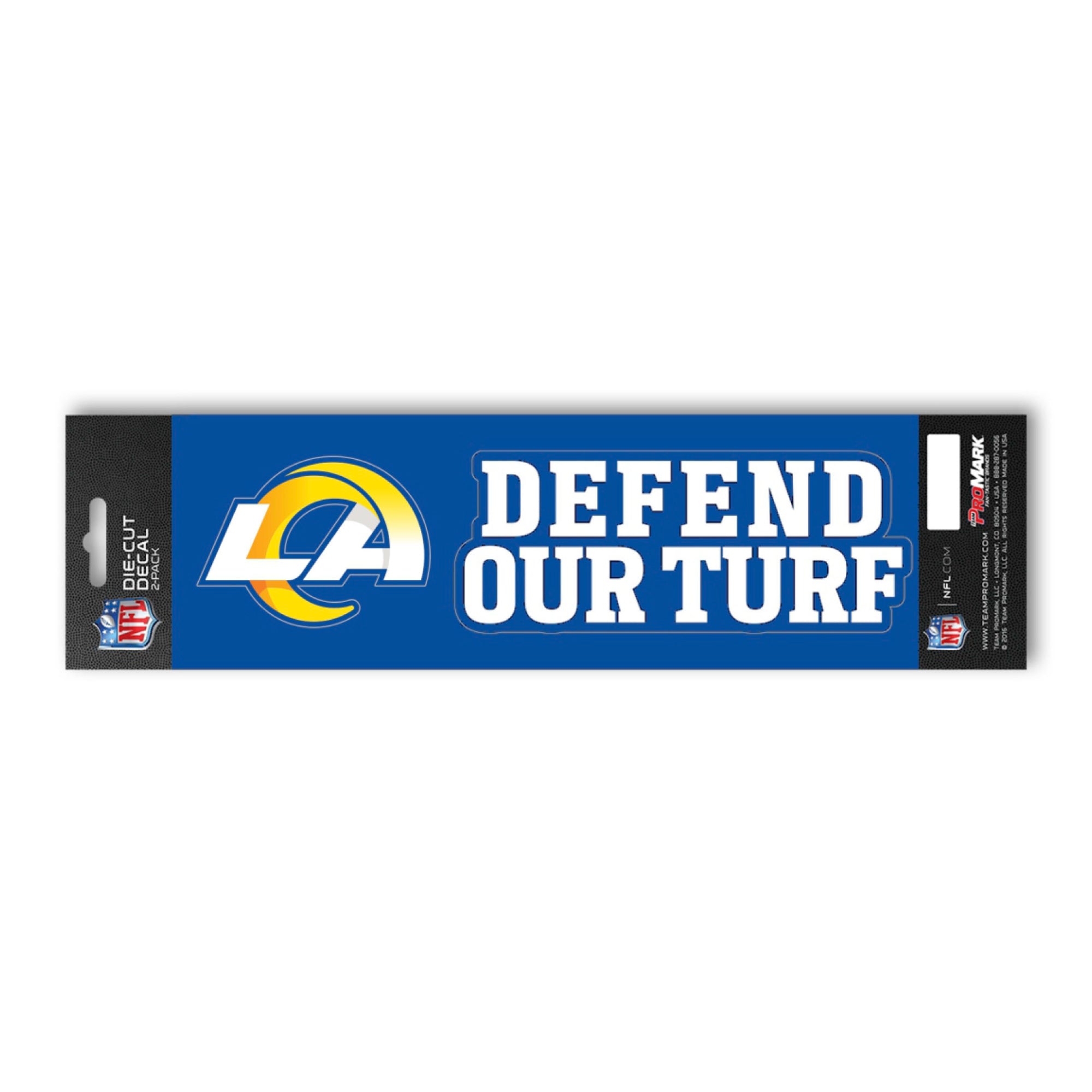 Los Angeles Rams 2 Piece Team Slogan Decal Sticker Set