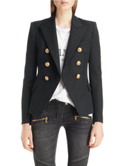 Lapel Collar Long Sleeve Blazer